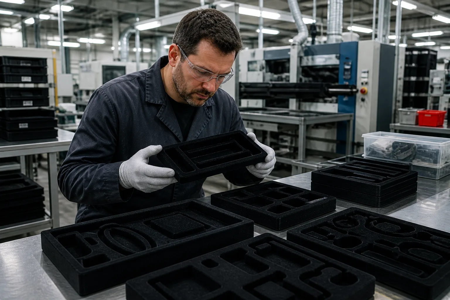 Premium flocked inserts evaluated for fiber retention and finish uniformity.