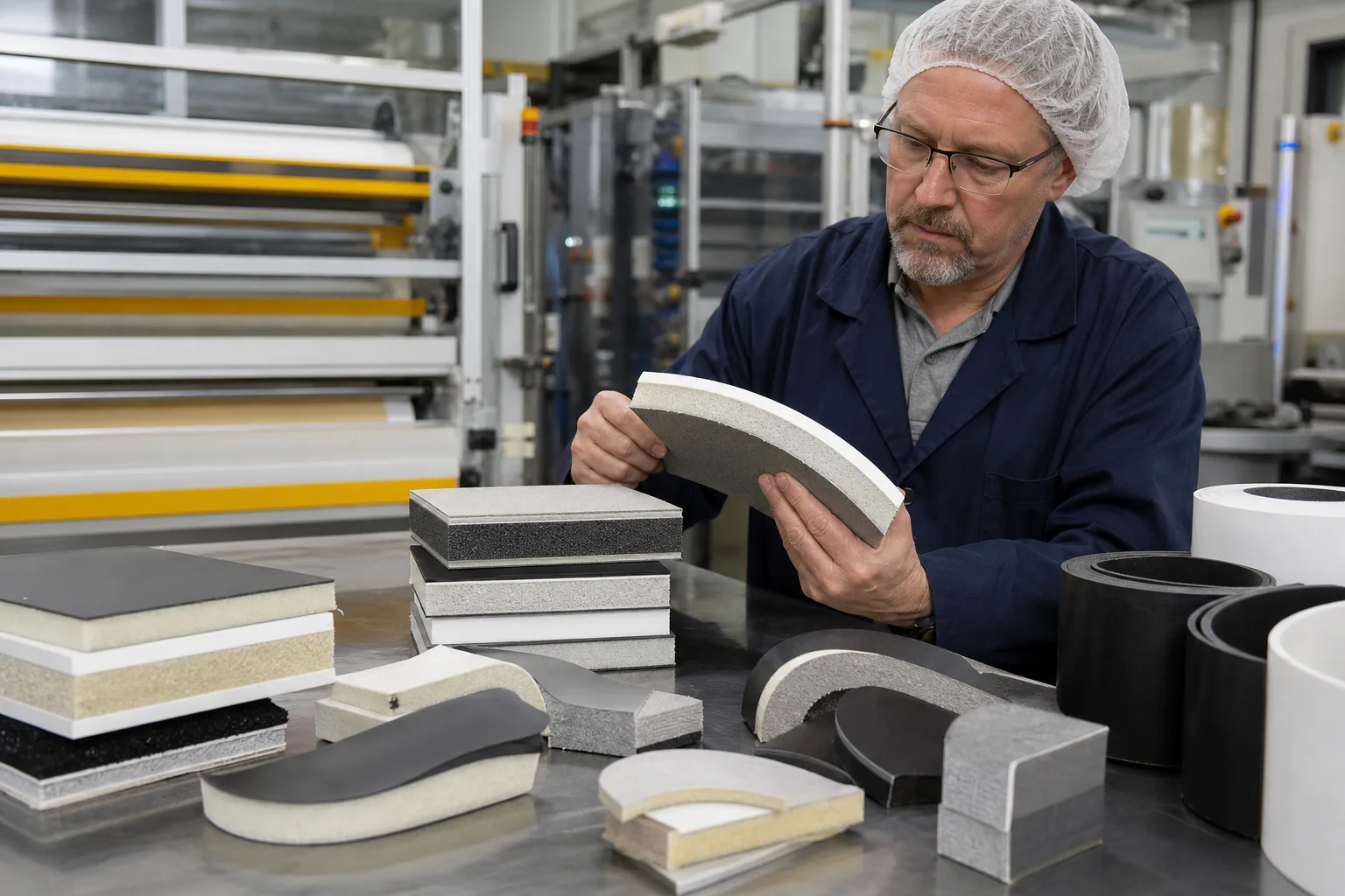 Laminated foam and film assemblies under industrial PSA qualification.