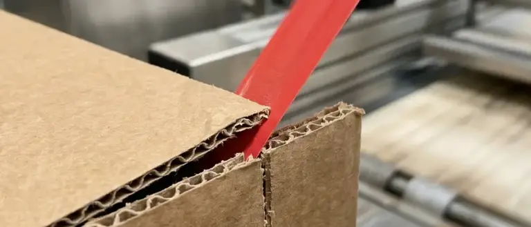 Easy-open tear tape on an e-commerce corrugated subscription box demonstrating controlled opening performance.