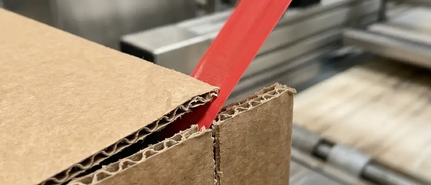 Easy-open tear tape on an e-commerce corrugated subscription box demonstrating controlled opening performance.