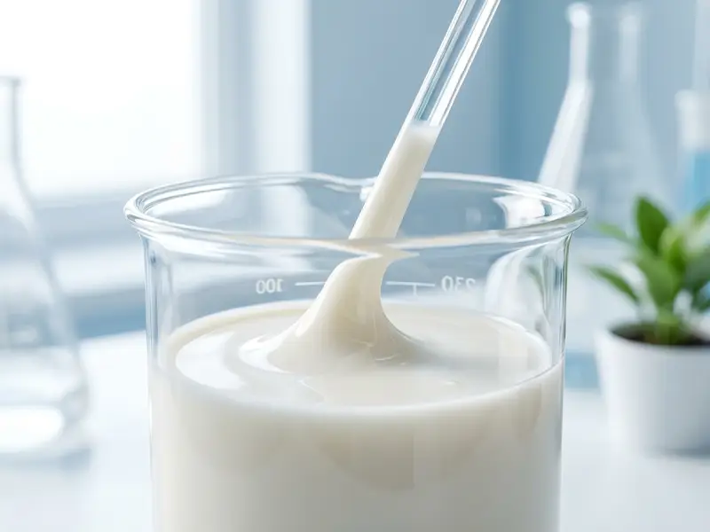 High-viscosity water-based adhesive emulsion test.