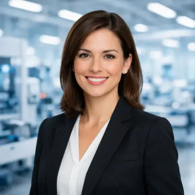 Hannah Clarke, product manager, in a stationery adhesive lab.