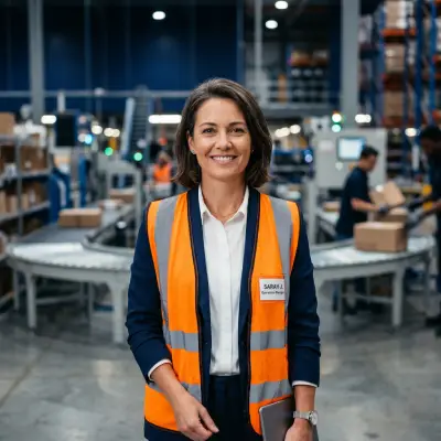 Natalie Brooks, loss prevention manager, in a logistics fulfillment facility.
