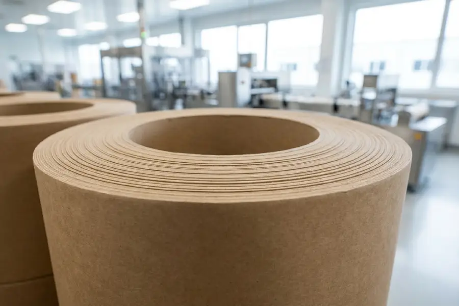 Industrial paper cores with qualified seam bonding on a tube winding line.