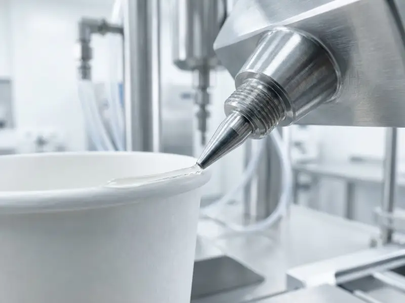 Food-contact adhesive qualification on paper packaging for regulatory review.