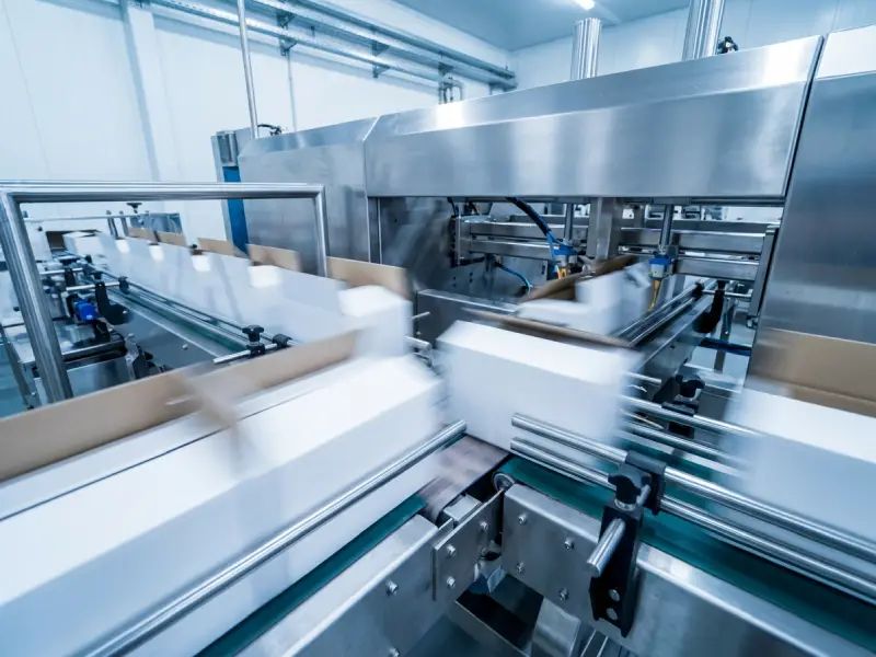 High-speed folding carton gluing line