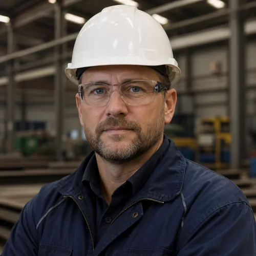 Graham Porter, maintenance engineering manager, in an industrial maintenance shop.