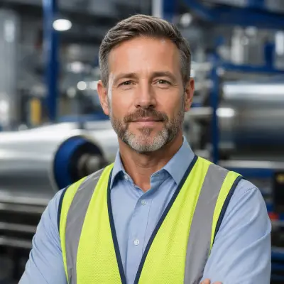 Quality manager reviewing specialty tape rolls after pressure-sensitive adhesive qualification.