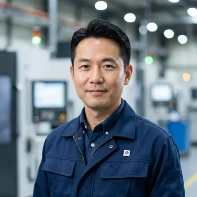 Kevin Liu, Operations Manager at EcoBag Manufacturing, in a paper bag plant.