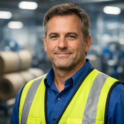 Plant manager at a paper tube and converting line reviewing adhesive qualification.